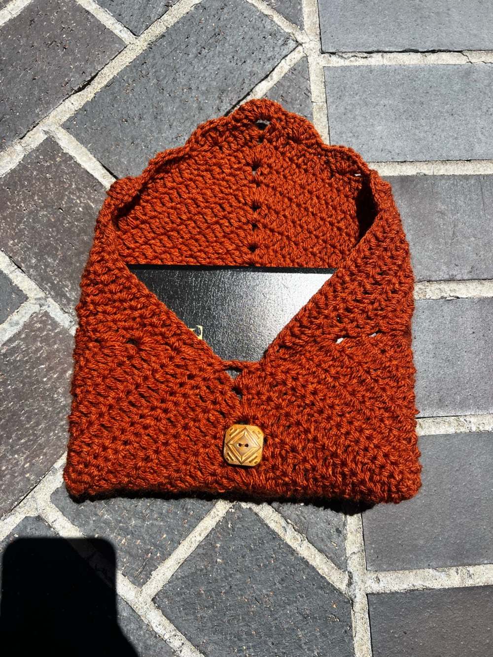 Hand Crocheted Custom Book Cover Book Sleeve for Traveling and Storage - Picture 5 of 16